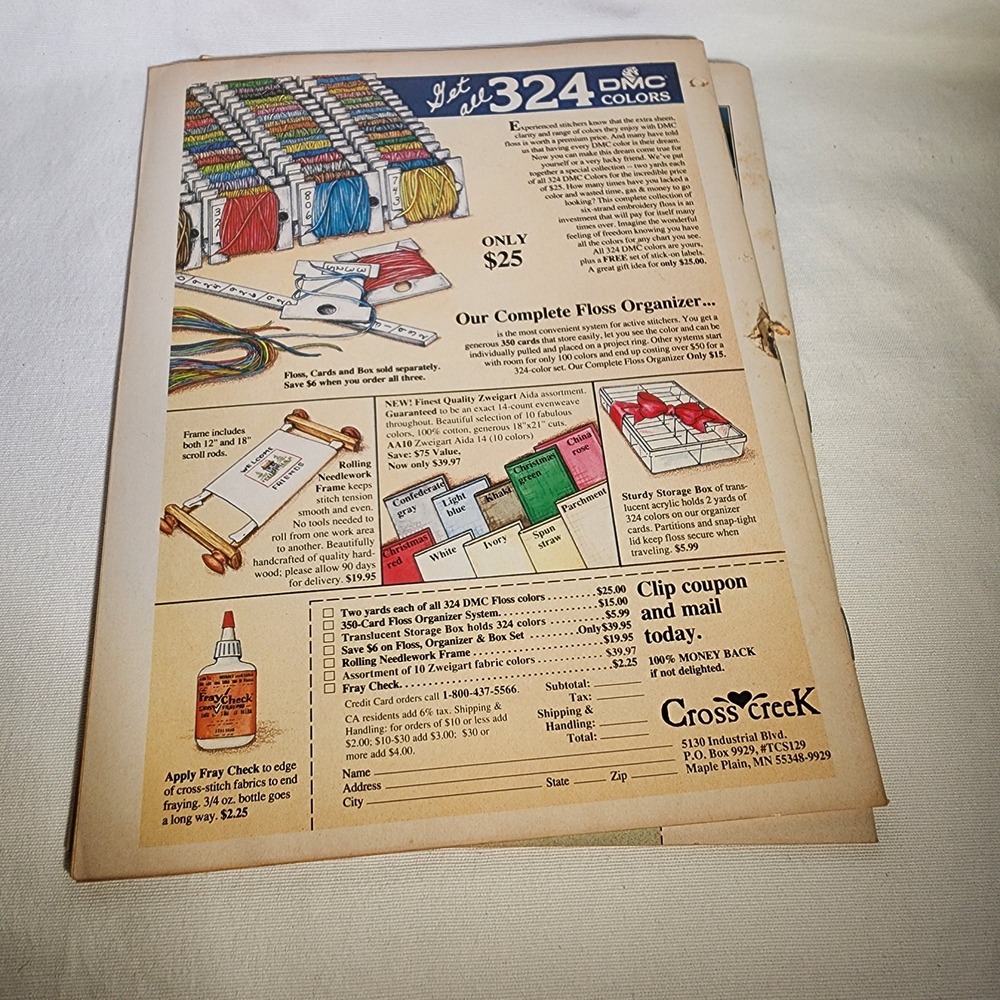 Cross Stitch & Country Crafts Magazine Lot 3 Issues 1987 1988‎ - Picture 8 of 10